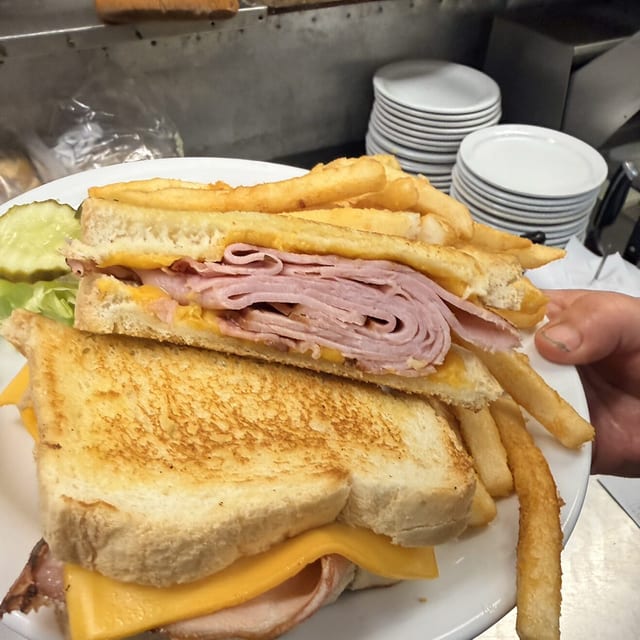 Grilled Ham & Cheese Sandwich.