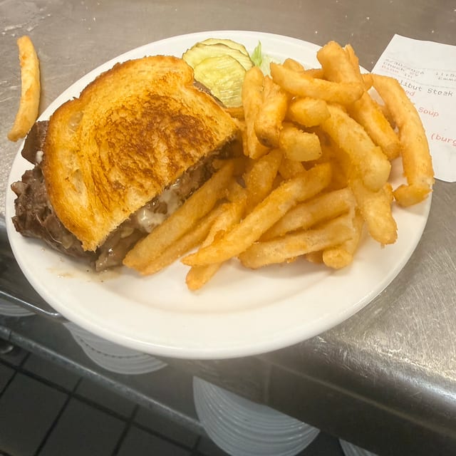 Jennifer's Grilled Beef & Swiss Sandwich.