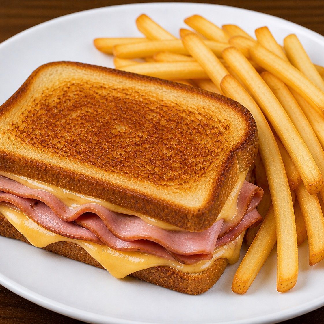 Grilled Ham & Cheese Sandwich.