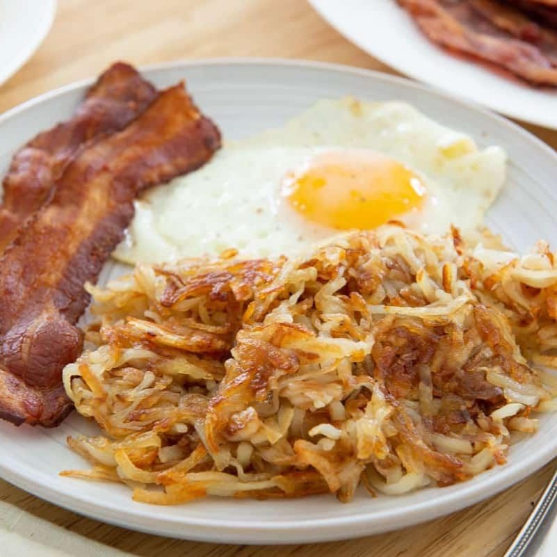 # 2 One Egg With Ham, or Sausage, or Bacon, or Fresh Side Pork, or Hamburger.