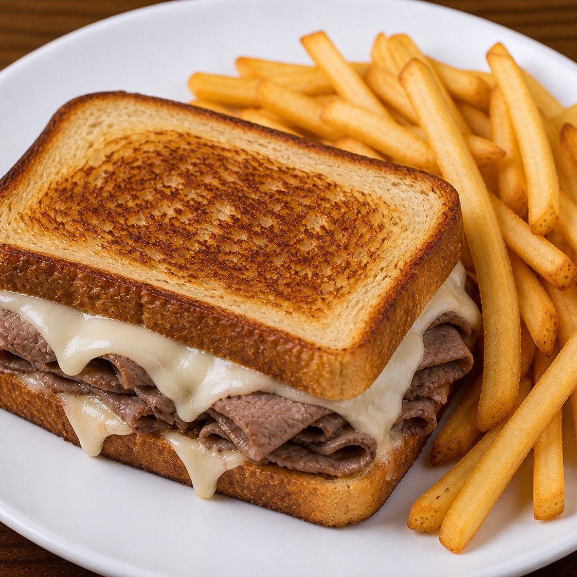 Jennifer's Grilled Beef & Swiss Sandwich.